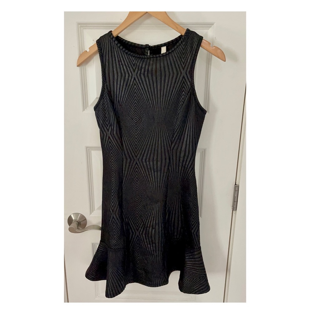 Black vegan leather mini dress